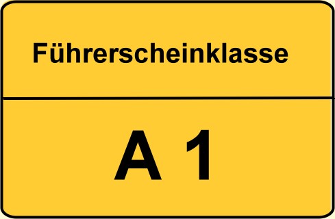 Führerscheinklasse A1